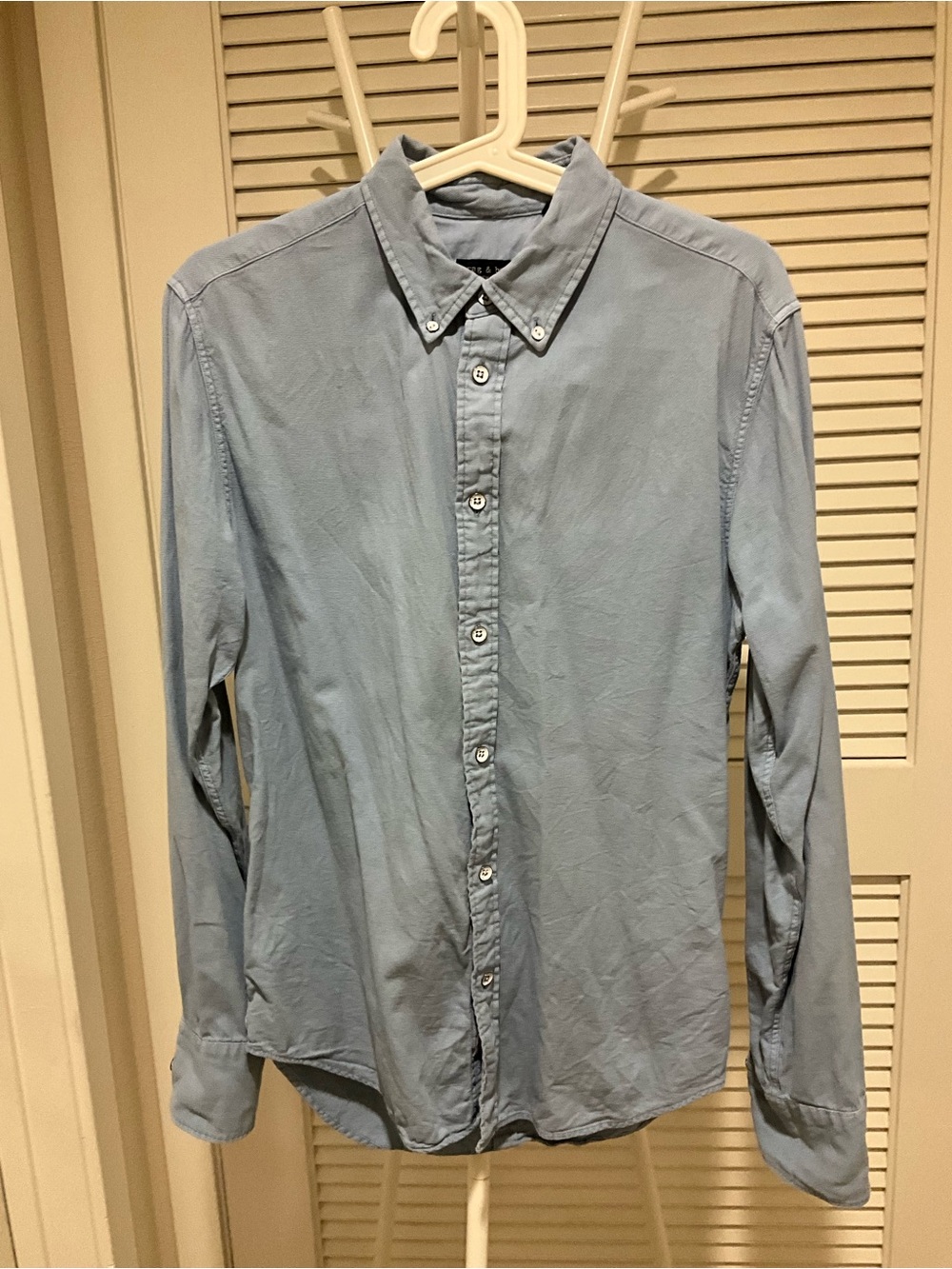 rag & bone cotton blend Fit 2 Light Blue Button-Down Shirt